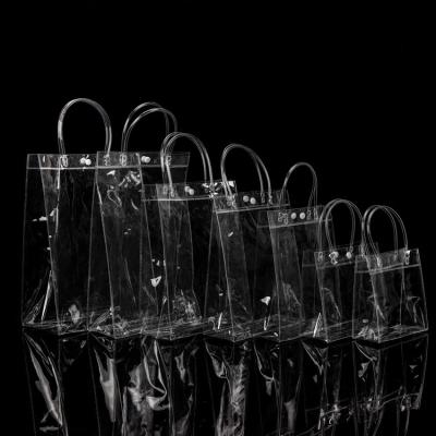 China New Environmental Custom Clear Tote Moisture Proof Pvc Shoulder Transparent Shopping Bag for sale