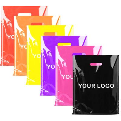 China Logo Reusable Shopping Plastic Bag Biodegradable Plastic Die Cut Disposable Patch Large Custom Shopping for sale