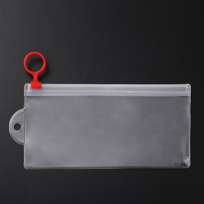 China LOGO Creative Student Frosted Transparent Custom Made Disposable EVA Stationery Zipper Bag for sale