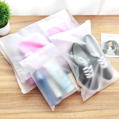 China Disposable Custom Clothing Zipper Bags Frosted Plastic Ziplock Zipper Bags Clothing Bag For Package for sale