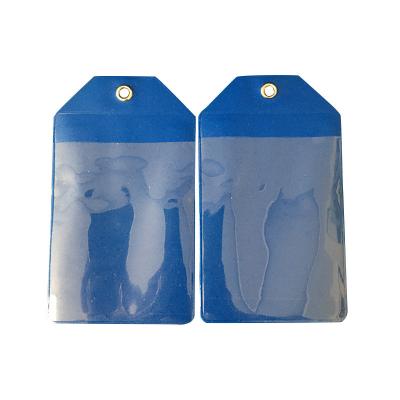 China Custom Factory Disposable Transparent Waterproof Clothing Hang Pvc Luggage Tag Bag for sale