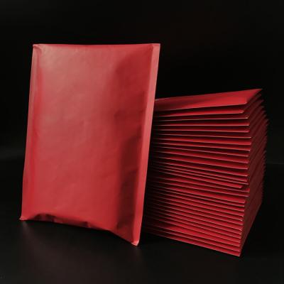 China Red Waterproof Express Clothing Wrapping Paper Self Adhesive Bubble Wrap Mailer Moisture Proof for sale