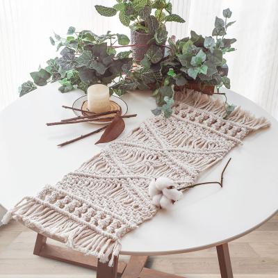 China Handmade Home Place Mat Table Coaster Art Decor Dining Room Cotton Boho Macrame for sale