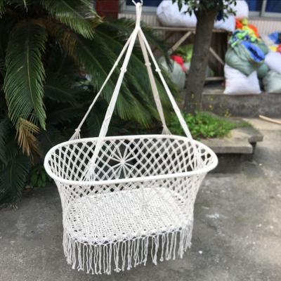 China Art Decor Natural Cotton Boho Baby Hammock Swing Handmade Macrame Hanging Chair for sale