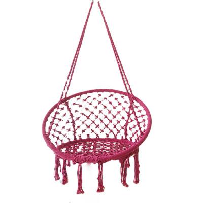 China Art Decor Indoor Outdoor Boho Cotton Natural Handmade Macrame Chair Swing Hanging Hammock for sale