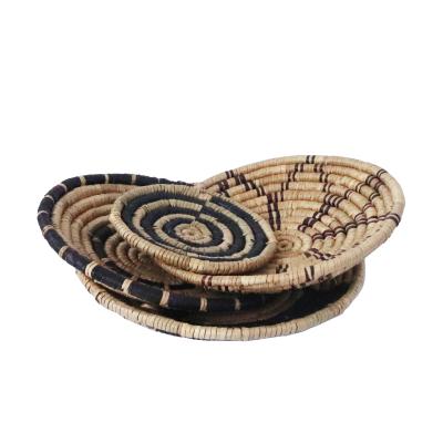 China Art Decor Amazon High Quality Handmade Woven Vintage Sea Grass Wall Decor Natural Basket for sale