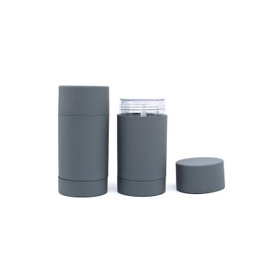 China Free Samples 5g 15g 30g 50g 75g Cosmetic Gray Colored Empty Round Stain Twist Stick Deodorant Container for sale