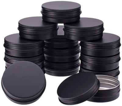 China Black Round 10g Aluminum Wire Jewelry Aluminum Spot 5-250ml Jar for sale