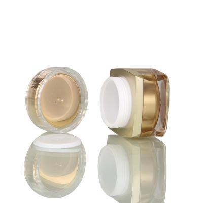 China Cosmetic Popular Square Cosmetic Packaging 5g 10g Plastic Cream Jar for sale