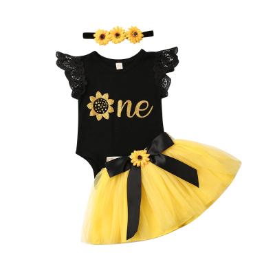 China Hot Selling OEM Summer Girls Cotton Romper Flower Princess Kids Clothes Girls Tutu Washable Fashion Dress 2021 New for sale