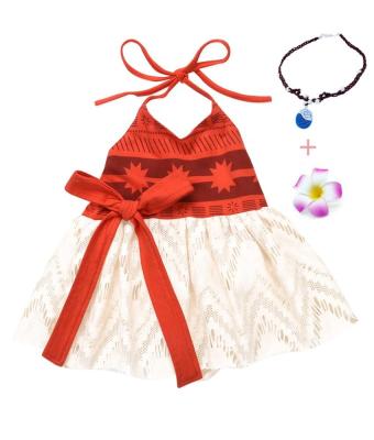 China Cotton Kids Party Princess Cosplay Dress Children's Imagination Moana Dress Girls Outfits Moana Costumes for sale