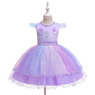 China Kids Eco-friendly Materials Unicorn Party Princess Dress Up Flower Girl Dresses Kids Girl Wedding Party Dress for sale