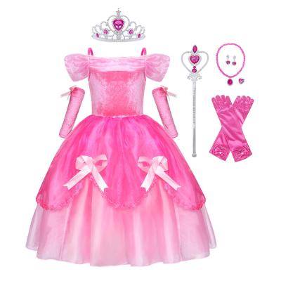 China New Princess Belle Cosplay Costume Fancy Movie Girls Dress Up Carnival Birthday Halloween Party Costume Eco-friendly Materials For 3-8 Years Old Kids for sale