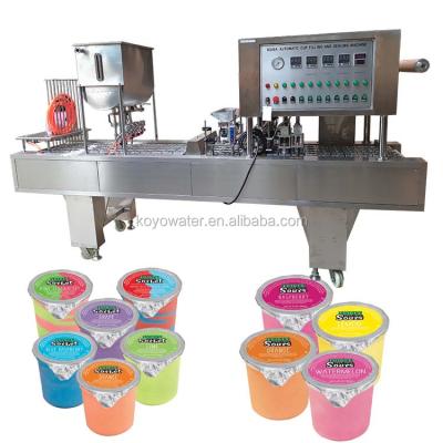 China Beverage Two Line Plastic Cup Filling And Sealing Machine for sale