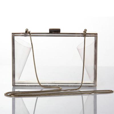 China Wholesale Clear Clutch Bag Woman Clutch Bags Fashion Handbags Clear Clutch Acrylic Bag for sale