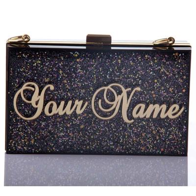 China High Quality Clutch Hand Craft Personalized Black Acrylic Clutch Bags for sale