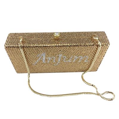 China Clutch In Style Customize Name Bag 100% Handmade Crystal Purse for sale