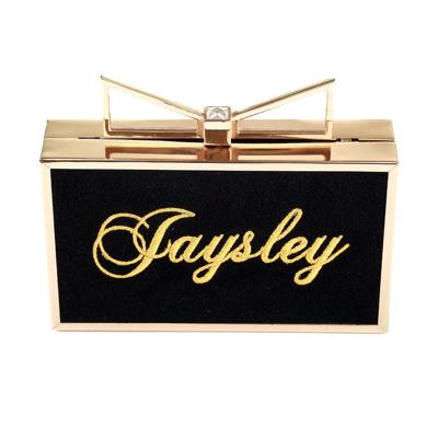 China Custom Personalized Embroidered Clutch Name Bag Women Clutch Bag for sale