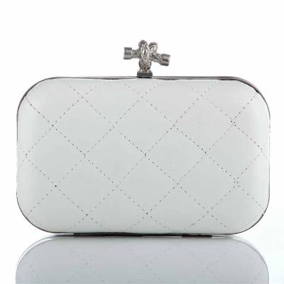 China Milky White Purse PU Leather Color Clutch Bag Fashion Leather Clutch Bag For Evening Party for sale