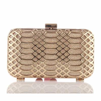 China Custom Clutch Bag Fashion Gold Color Frosting Glitter Evening Material Custom Clutch Bag For Party for sale