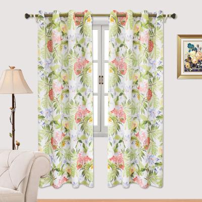 China Privacy Printed Curtains Window Bedroom Grommet Light Filtering Solid Drapes For Living Room for sale