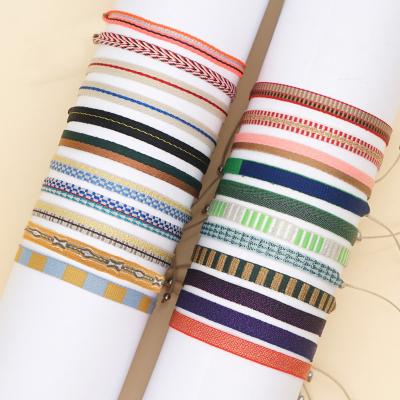 China Go2Boho Vintage Ribbon Bracelet CLASSIC Jewelry Cloth Fabric Bracelets For Men Women Adjustable Pulseras Braided Jewelry for sale