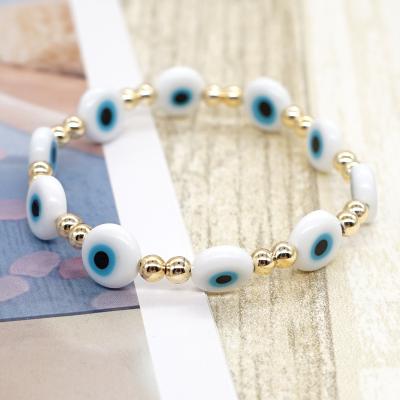 China BOHEMIA Go2BoHo the eye of the best style 4mm Japan Diamond Gold Beads Evil Bracelets Friendship Jewelry Bohemia Bracelet for sale