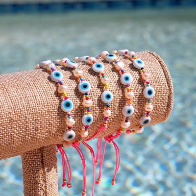 China Go2boho BOHEMIA Friendship Bracelet Red Lapis Lazuli Eye Colorful Freshwater Pearl Beads Boho Chic Summer Women Fashion Jewelry for sale