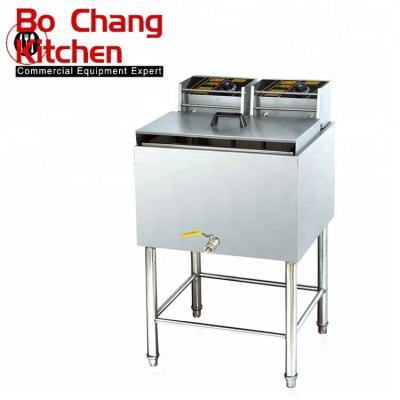 China Free single temperaturer controller holding commercial electric 28L deep fryer/double basket deep fryer for sale