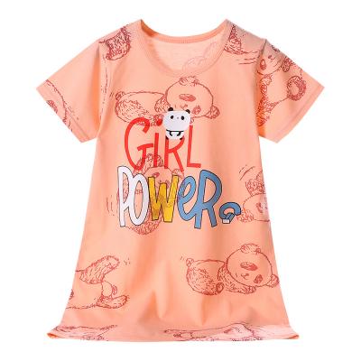 China Best Price Breathable Kids Girls Clothing Sets Cotton Pajamas Nightgowns Summer Wholesale Clothes for sale