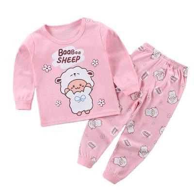 China Wholesale Price Kids Nightgowns Autumn Sets Warm Comfortable Sleepwear Casual Cotton Breathable Long Sleeve Pajamas Sets For Unisex for sale