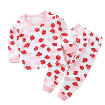 China China Pajamas Autumn Homewear Thermal Cute 100% Cotton 2pcs Long Sleeve Baby Clothes Sets Boutique Nightgowns Naughty Baby Clothes for sale