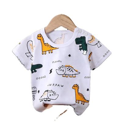 China Boys Anti-Shrink Shirt 2021 Boys Short Sleeve Loose T-Shirt With Printing for sale