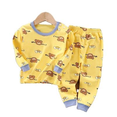 China Children's pajamas children's pajamas cartoon cotton long sleeve breathable home wear boys and girls underwear two-piece suit for sale