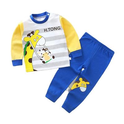 China High Quality Soft Long Sleeve Pajamas Kids Breathable Candy Color Pajamas for sale