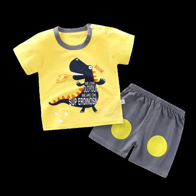 China Boys Casual Girls Summer Kids Short Sleeve Set Baby T-shirt Shorts Set for sale