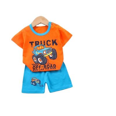 China Summer Casual Children's Clothing Cartoon T-shirt Shorts Set for sale