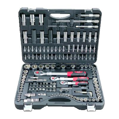 China A-1 Auto Repair Polished Surface Finish 150 Pcs 1/4 and 1/2 Inch Tool Socket Combination Set for sale