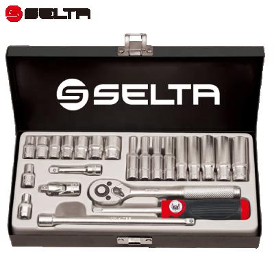 China Household Repair Use SELTA New Arrival 24 Pcs Socket Set Hardware Tools for sale