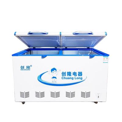 China Hotel 1.5m White Color Open Door Refrigerator Laboratory Use Direct Cooling Undercounter Chest Freezer for sale