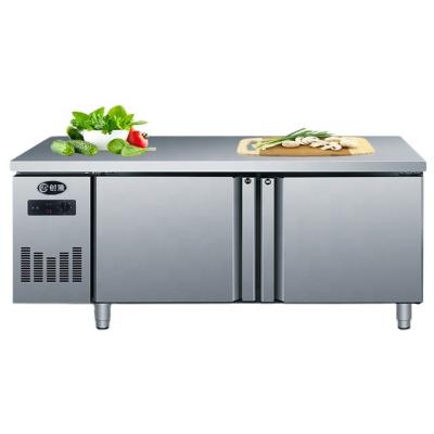 China Commercial COMPRESSOR L1500*W600mm Hotel Kitchen Stainless Steel Worktable Refrigerator for sale