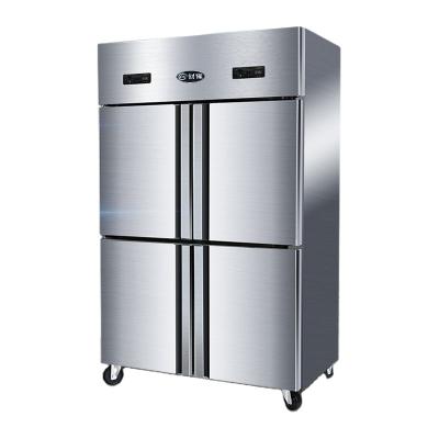 China COMPRESSOR stainless steel refrigerator use restaurant large volume four-door direct cooling commercial freezer for sale