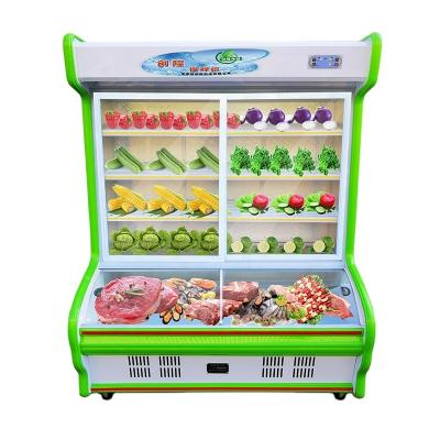 China COMPRESSOR 1.2m Meat and Seafood Display Refrigerator Stainless Steel Commercial Direct Cooling Freezer for sale