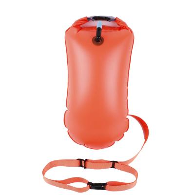 China Luminous Colorful PVC Swim Safety Beacon And Dry Bag With Adjustable Strap DD102 for sale