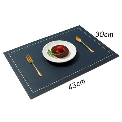 China PU Place Mat Pad Dining Table Mat Decor Durable Leather Stylish Place Mats Heat Insulation for sale