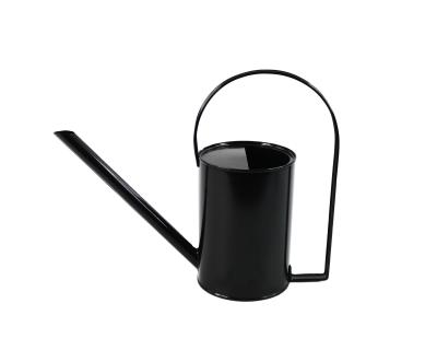 China Carrrying Handle and Sleek Spout Galvanized Garden Planting Kits Watering Can Powder Coated Metal Watering Pot Cylinder Planting Pot for sale