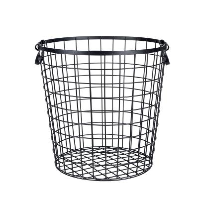 China Metal Wire Mesh Stackable Utility Storage Basket Sustainable Style Wire Locker For Bathroom Organizing Laundry for sale