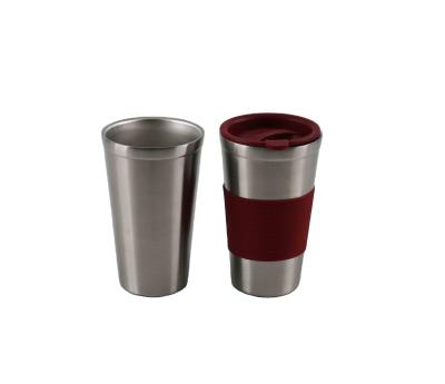 China Durable Double Wall Stainless Steel Coffee Mug Travel Silicone Best Insulated Coffee Mug With Lid for sale