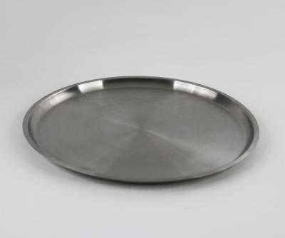 China Large Round Metal Viable Serving Tray Stainless Steel Kitchenware Home Cook Use Serving Tray for sale