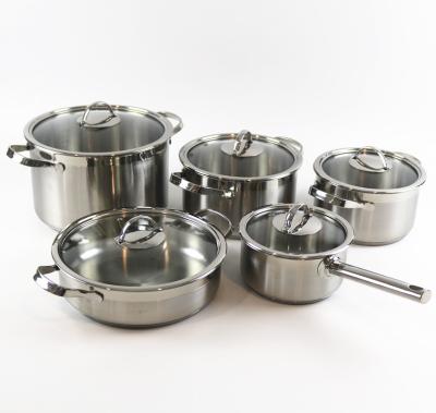 China High Quality Kitchenware 10pcs Stainless Steel Casserole Pan Elephant Viable Cooking Decorative Pot Cookware Set for sale